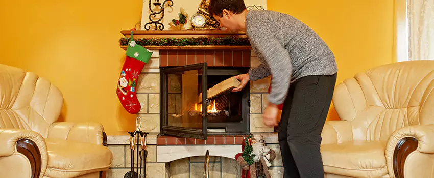 Rusted Metal Fireplace Restoration in Greenwich, Connecticut